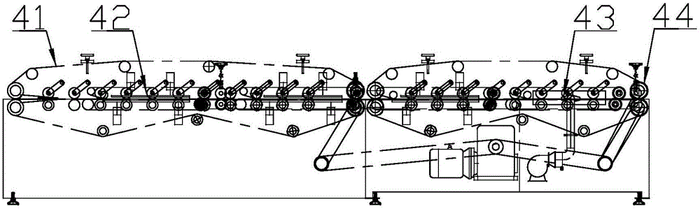 Heat bottom sealing technology and device of three-in-one lining bags