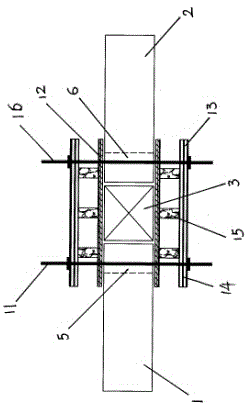 Secondary structure post formwork erecting and positioning device