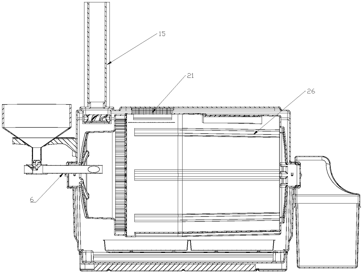 Automatic material inlet and outlet rotating-drum-type composting box