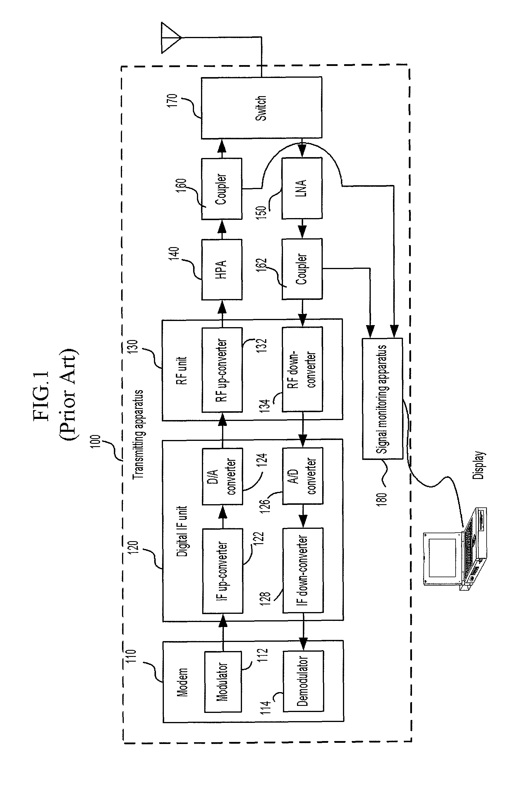 Apparatus and method for monitoring base station signal in communication system having multiple antennas