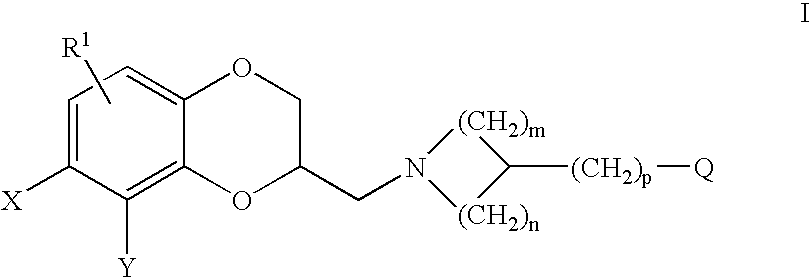 Antidepressant azaheterocyclylmethyl derivatives of heterocycle-fused benzodioxans