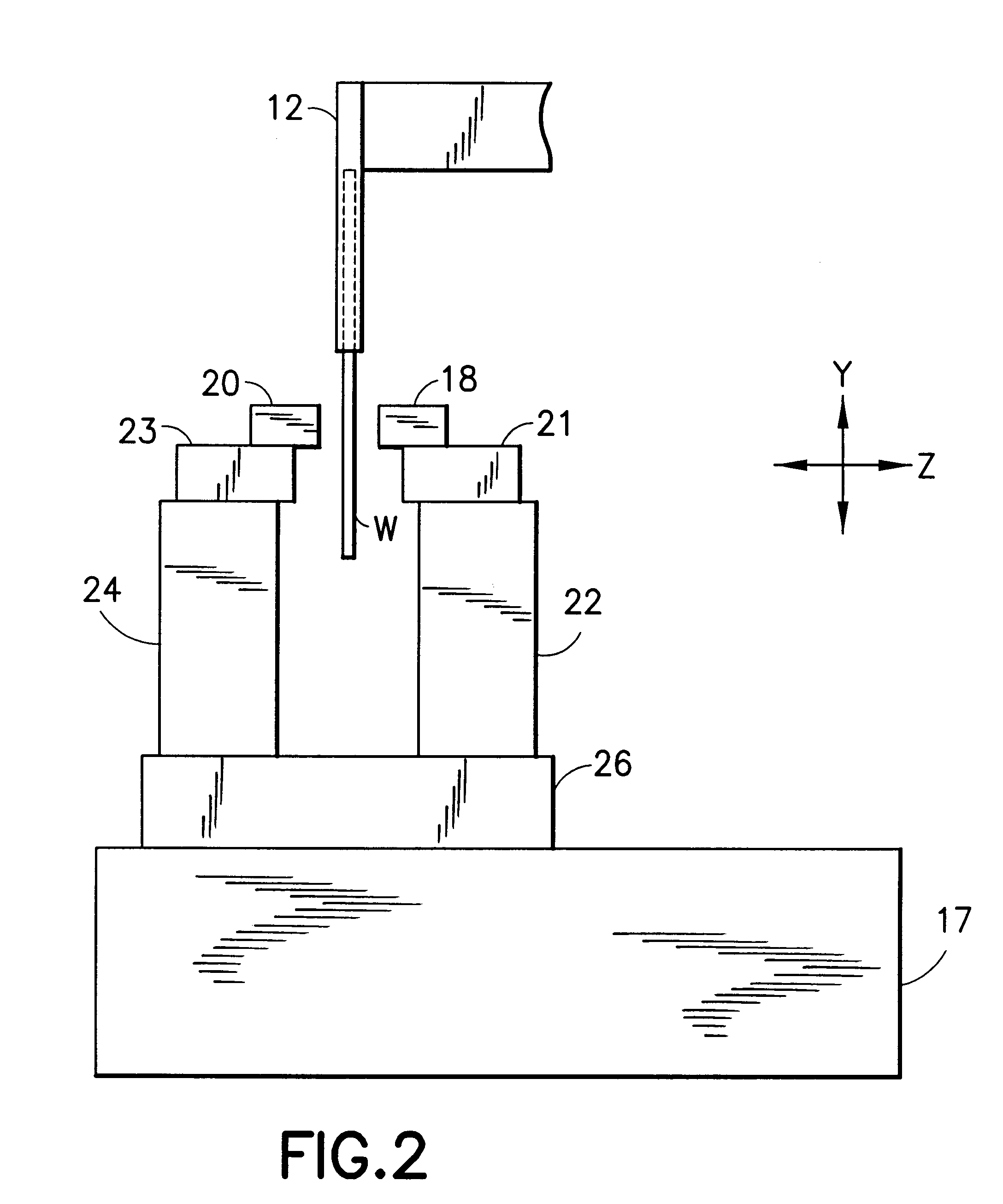Method and apparatus for moving an article relative to and between a pair of thickness measuring probes to develop a thickness map for the article