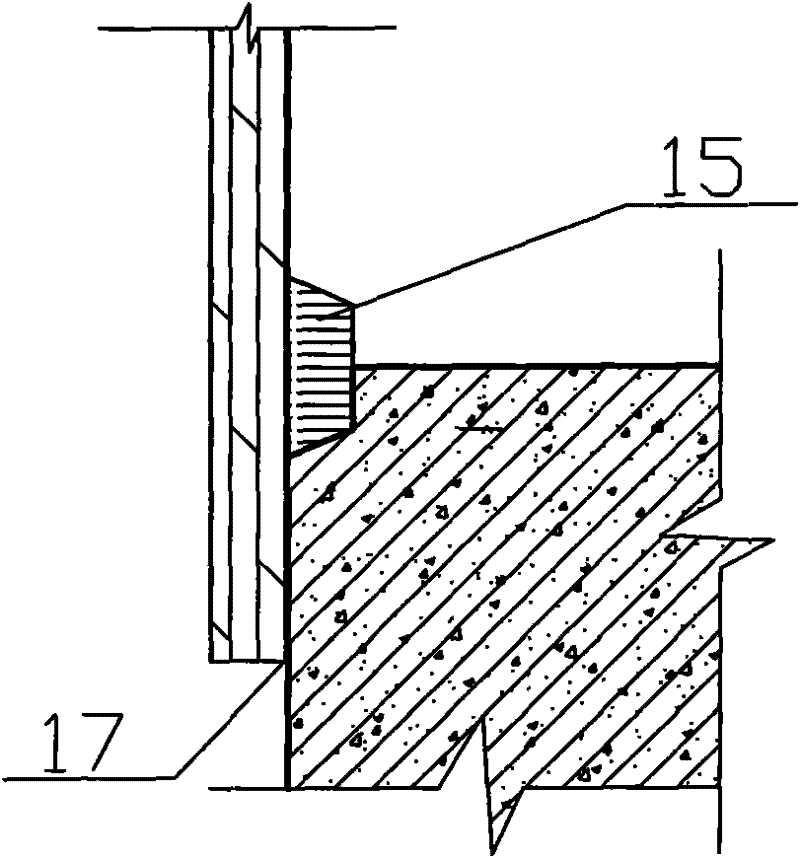 Connecting layer structure of fair-faced concrete outer wall template