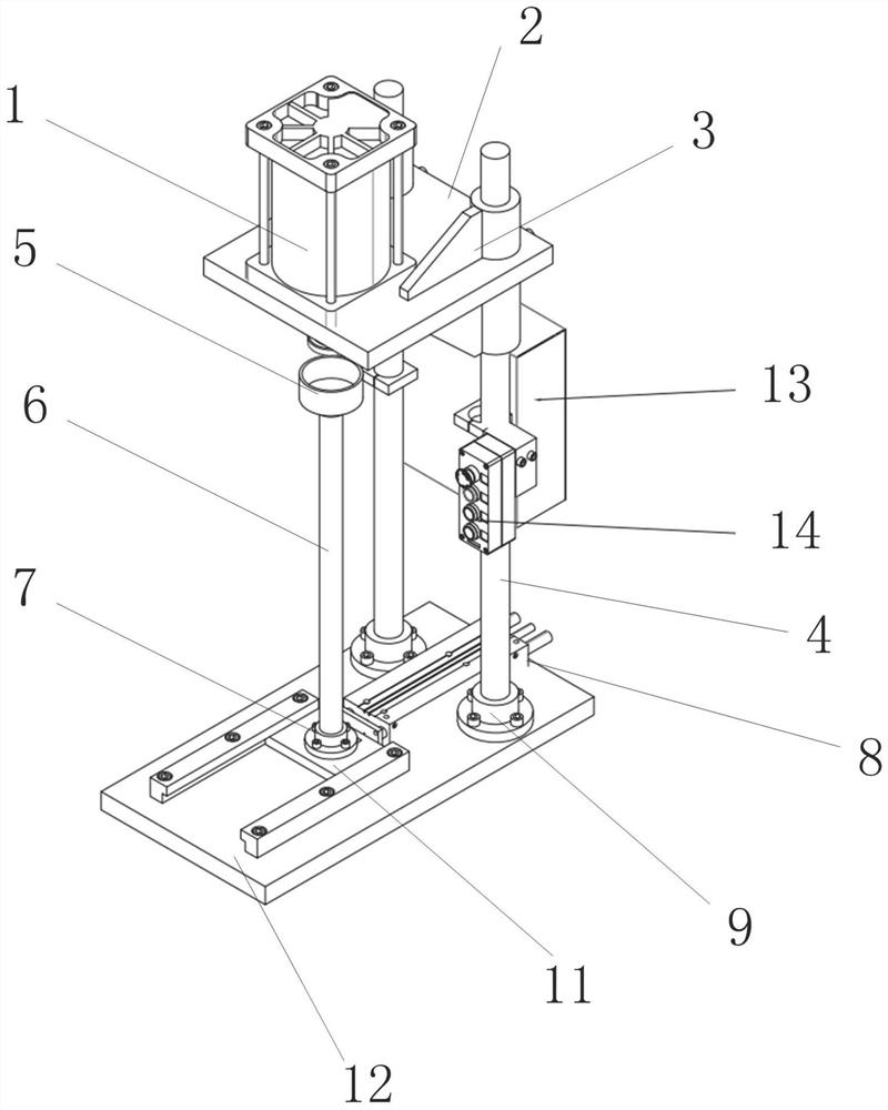Installing device for air spring buffer block