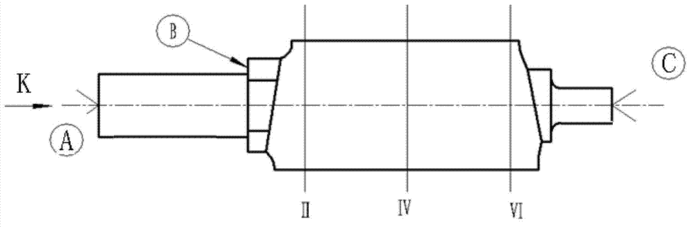 Method for quickly measuring blade surfaces by inductive measuring instrument