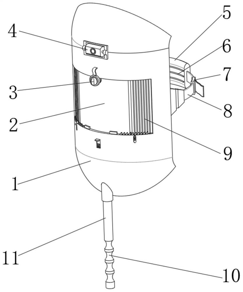 Welding mask with adjustable visual area needing to be enlarged during turning