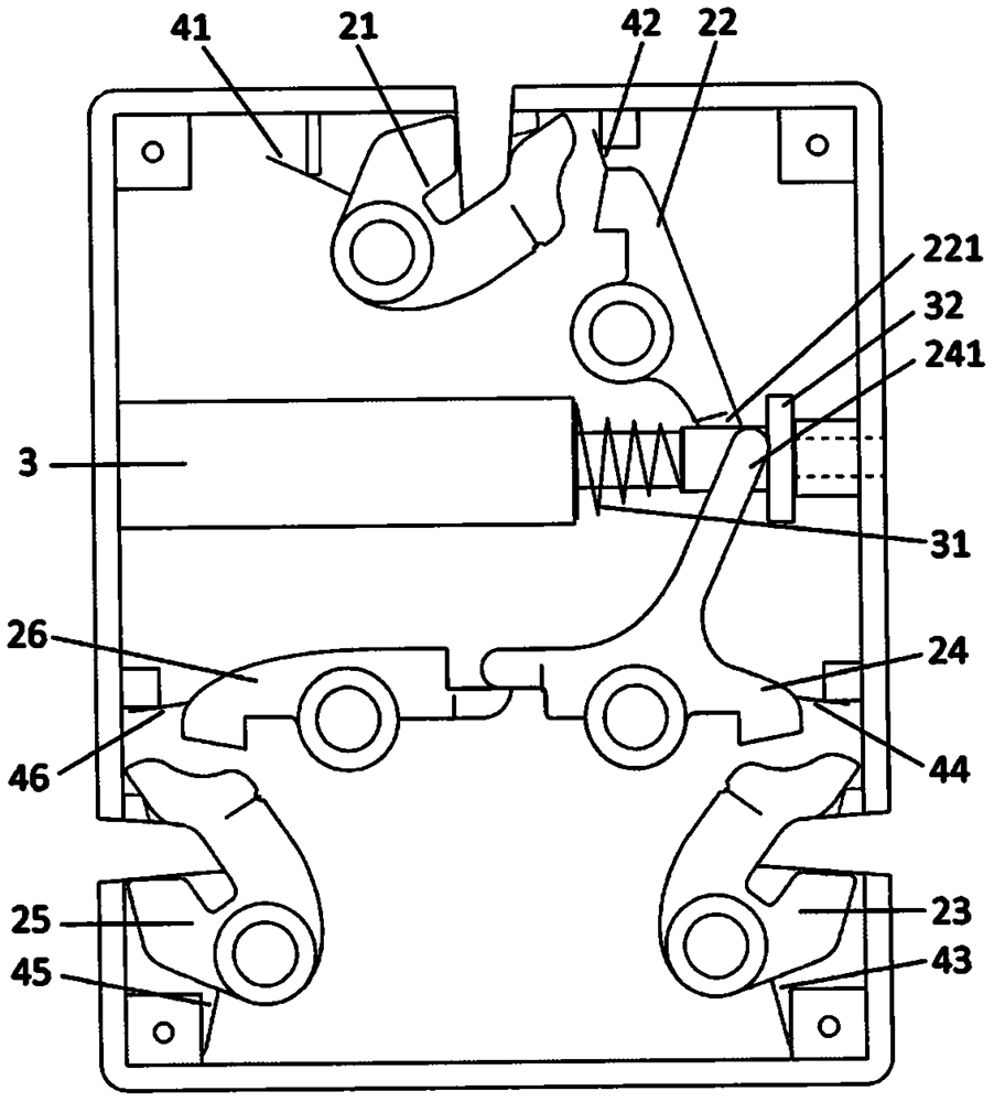 Single-body three-lock-hole electric control lock