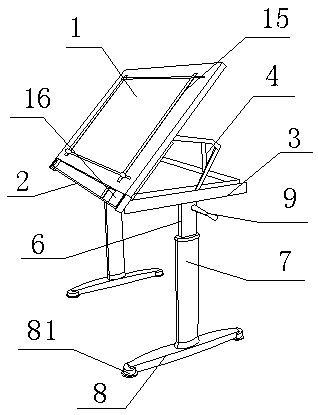 Manual lifting device for drawing