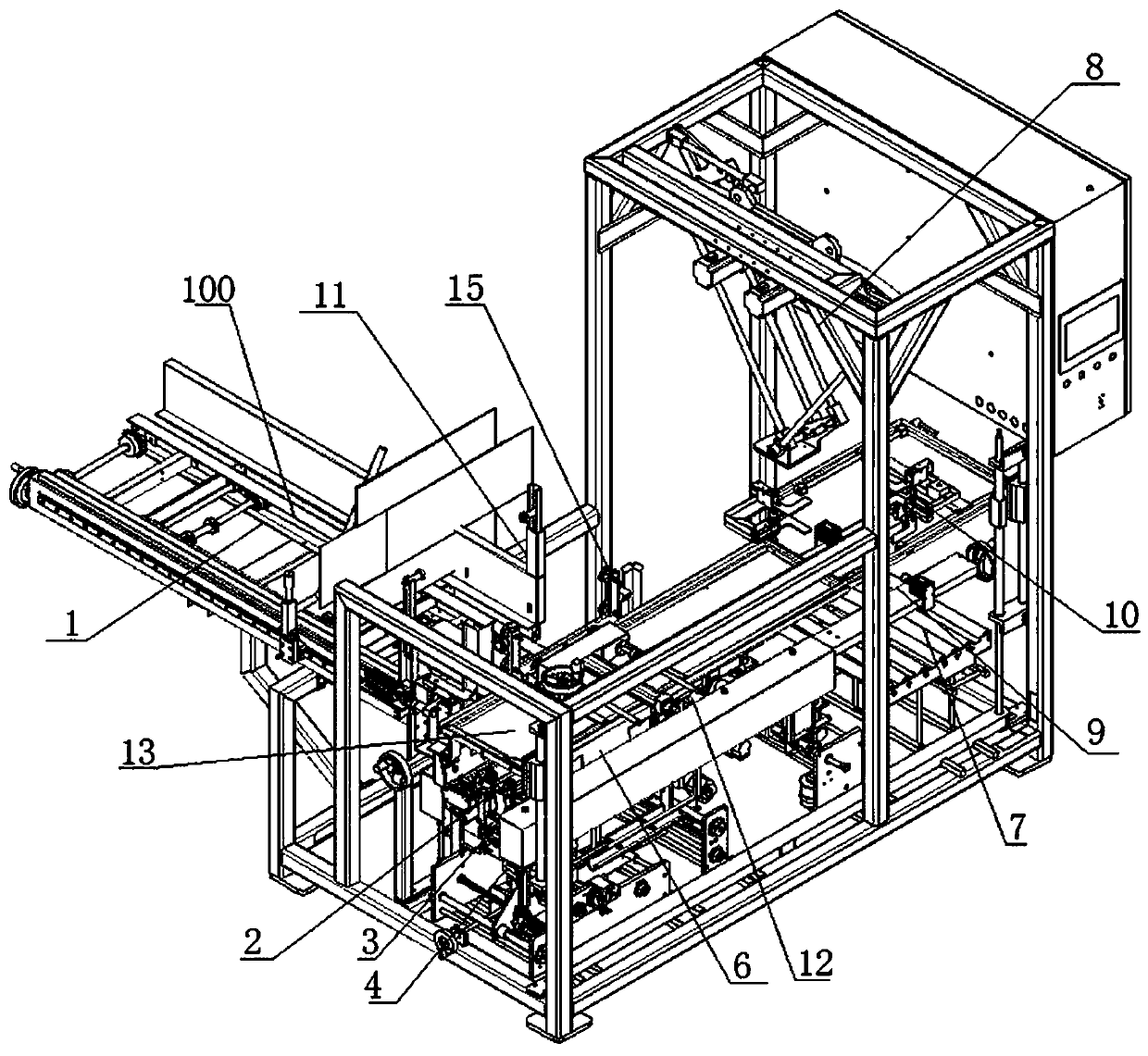 A packing machine for vertical packing