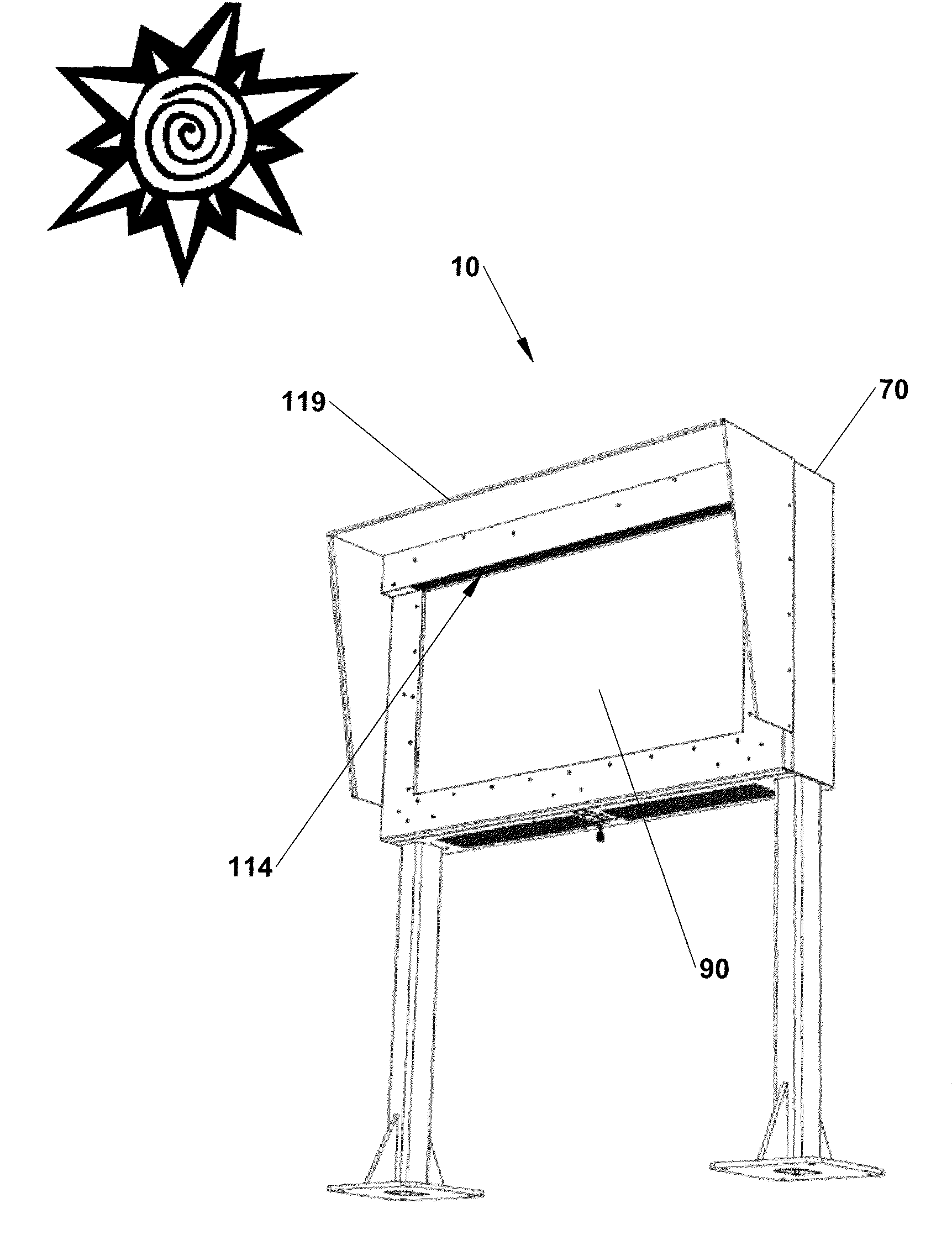 Isolated Cooling System Having an Insulator Gap and Front Polarizer
