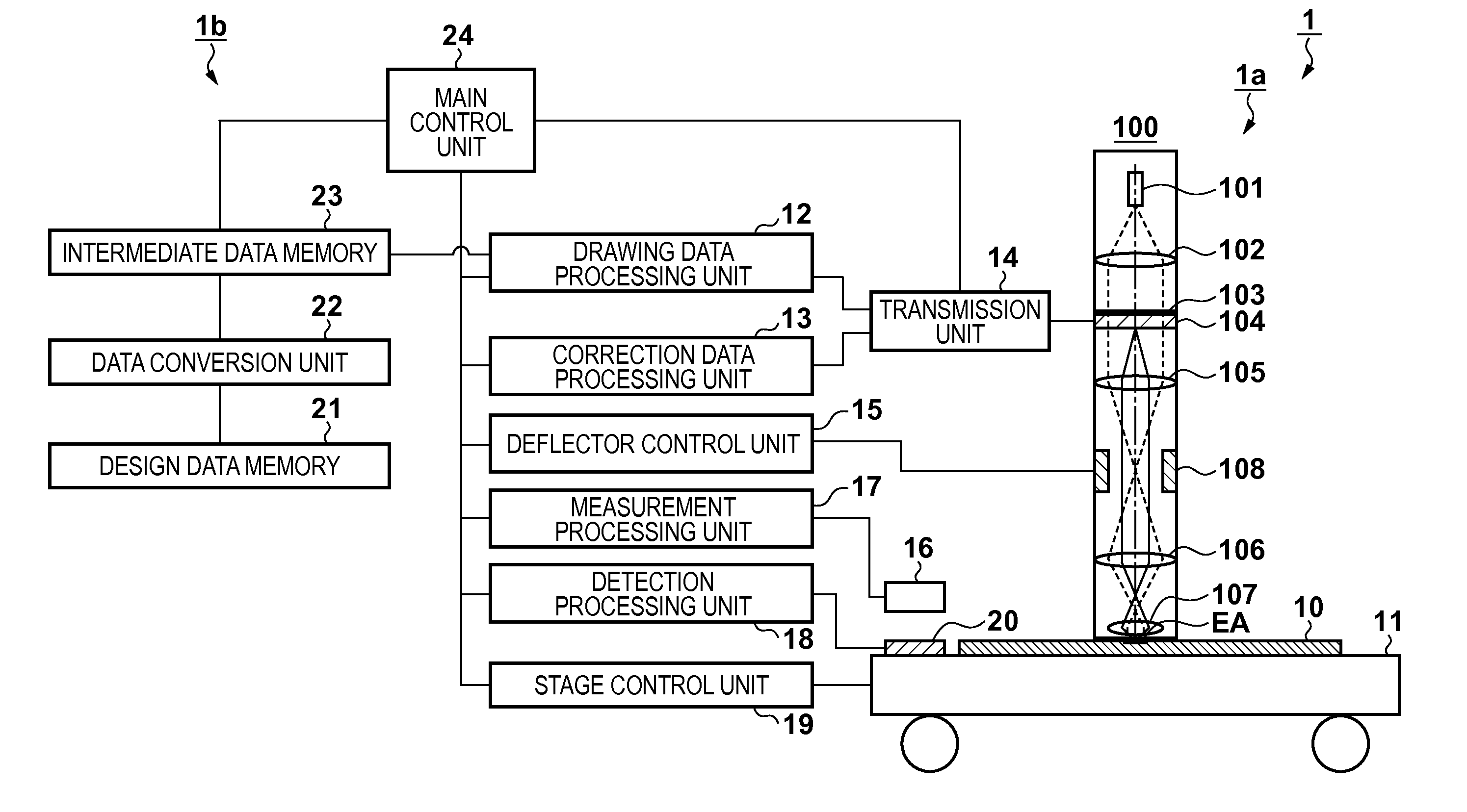 Blanking apparatus, drawing apparatus, and method of manufacturing article