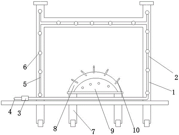 Device and method for rapid dust reduction during tunnel blasting