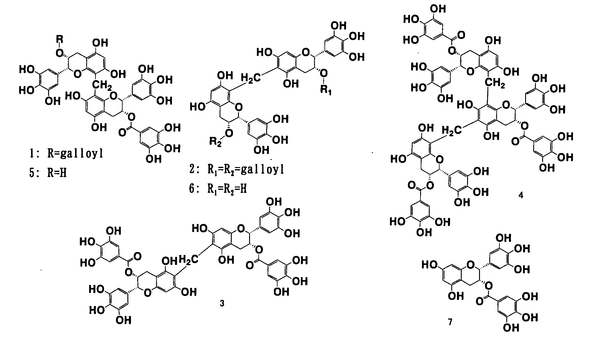 Epigallocatechin Dimers or Trimers Having Lipase Inhibitory Activity and/or Antioxidant Activity