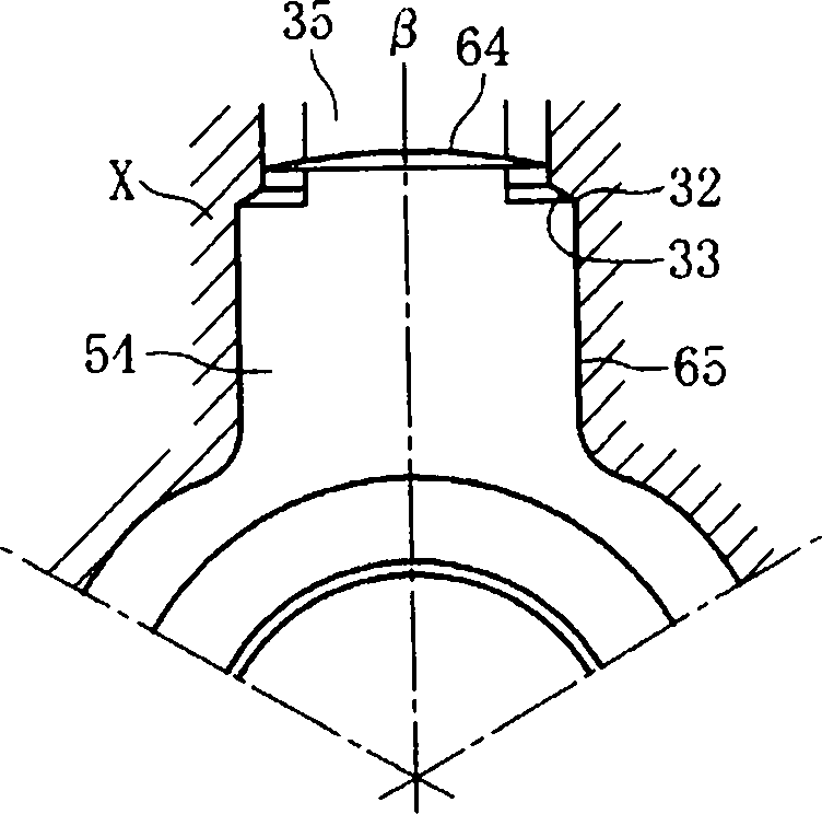 Tripod uniform-motion universal joint and method for manufacturing same