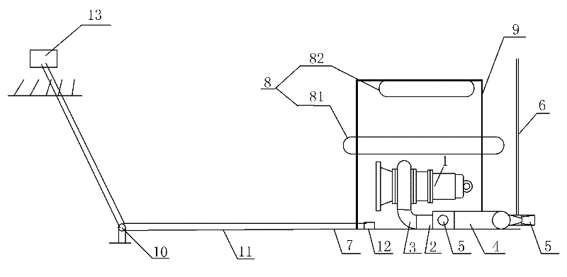 Underwater swimming type jet oxygen-increasing machine