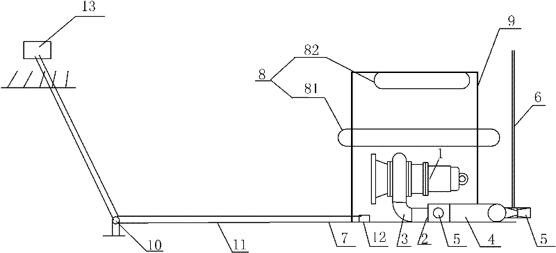 Underwater swimming type jet oxygen-increasing machine