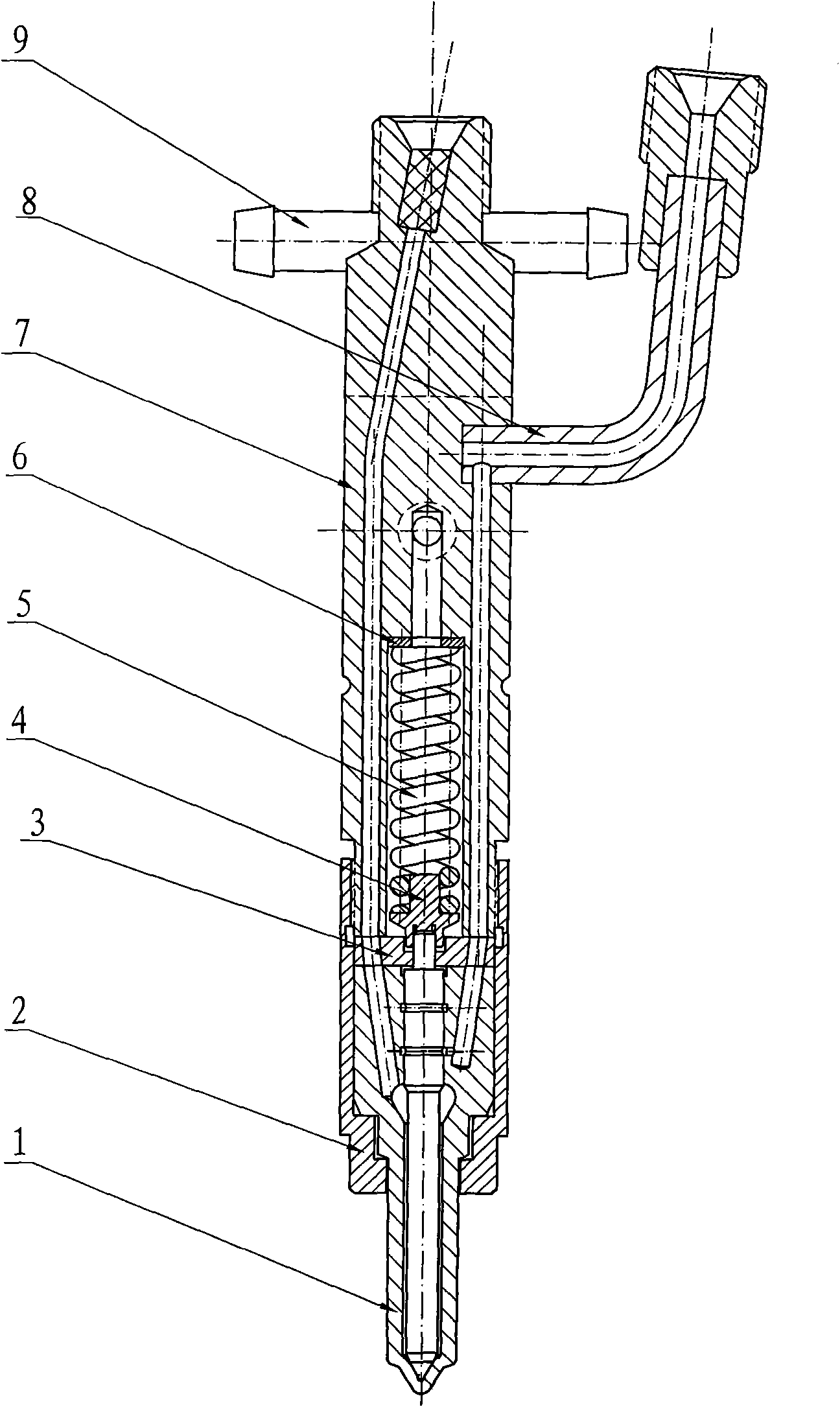 Diesel injector suitable for various fuels