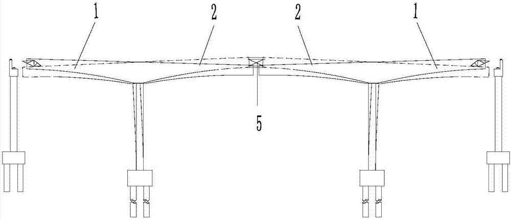 T structure closure pouring method for mountainous-area high-pier large-span continuous rigid-frame bridge