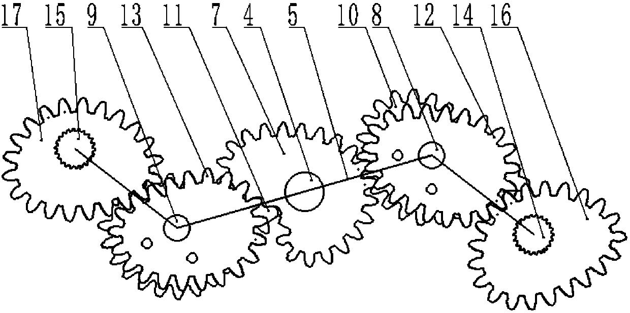 A concave-convex conjugate-Fourier gear planetary gear train seedling picking mechanism