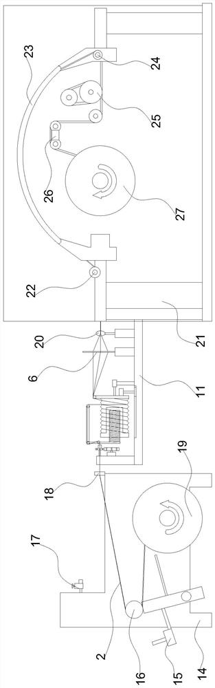A storage type pay-off tension stabilizing device