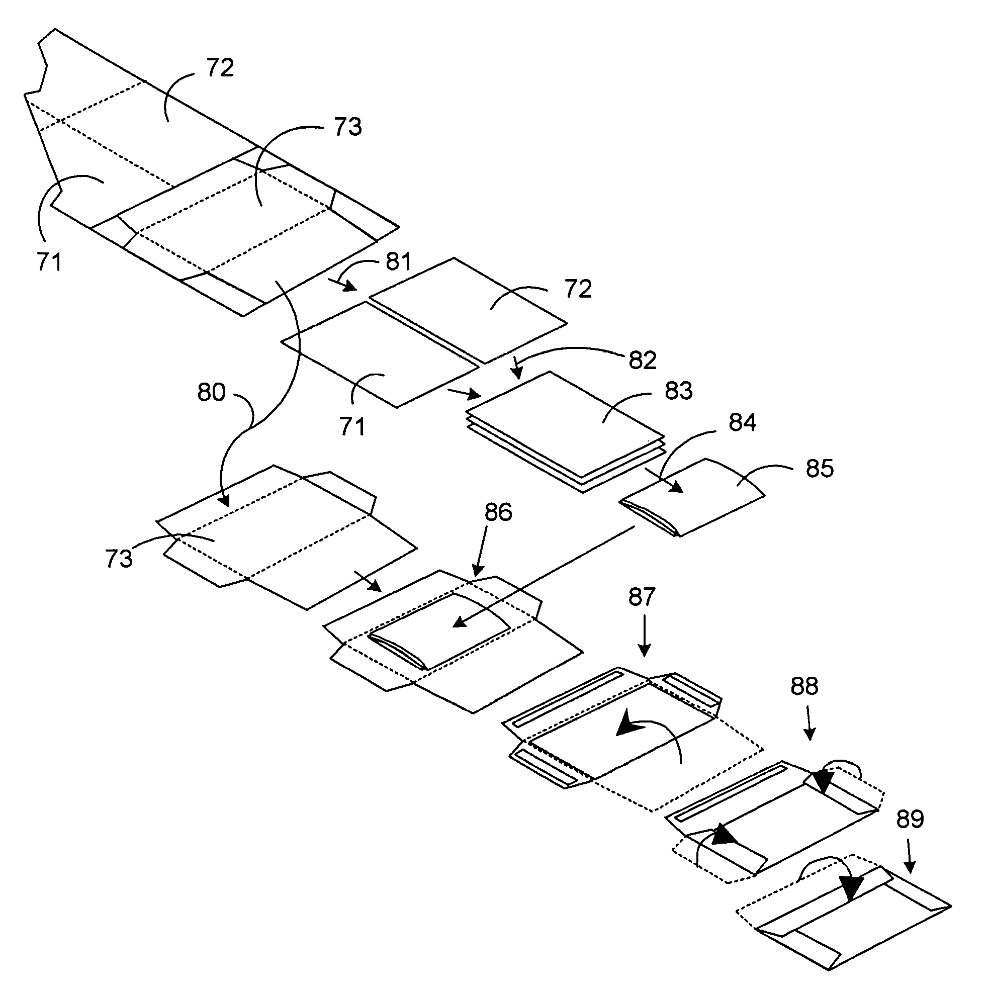 Method and system for creating mailpieces from a single continuous web of printed material