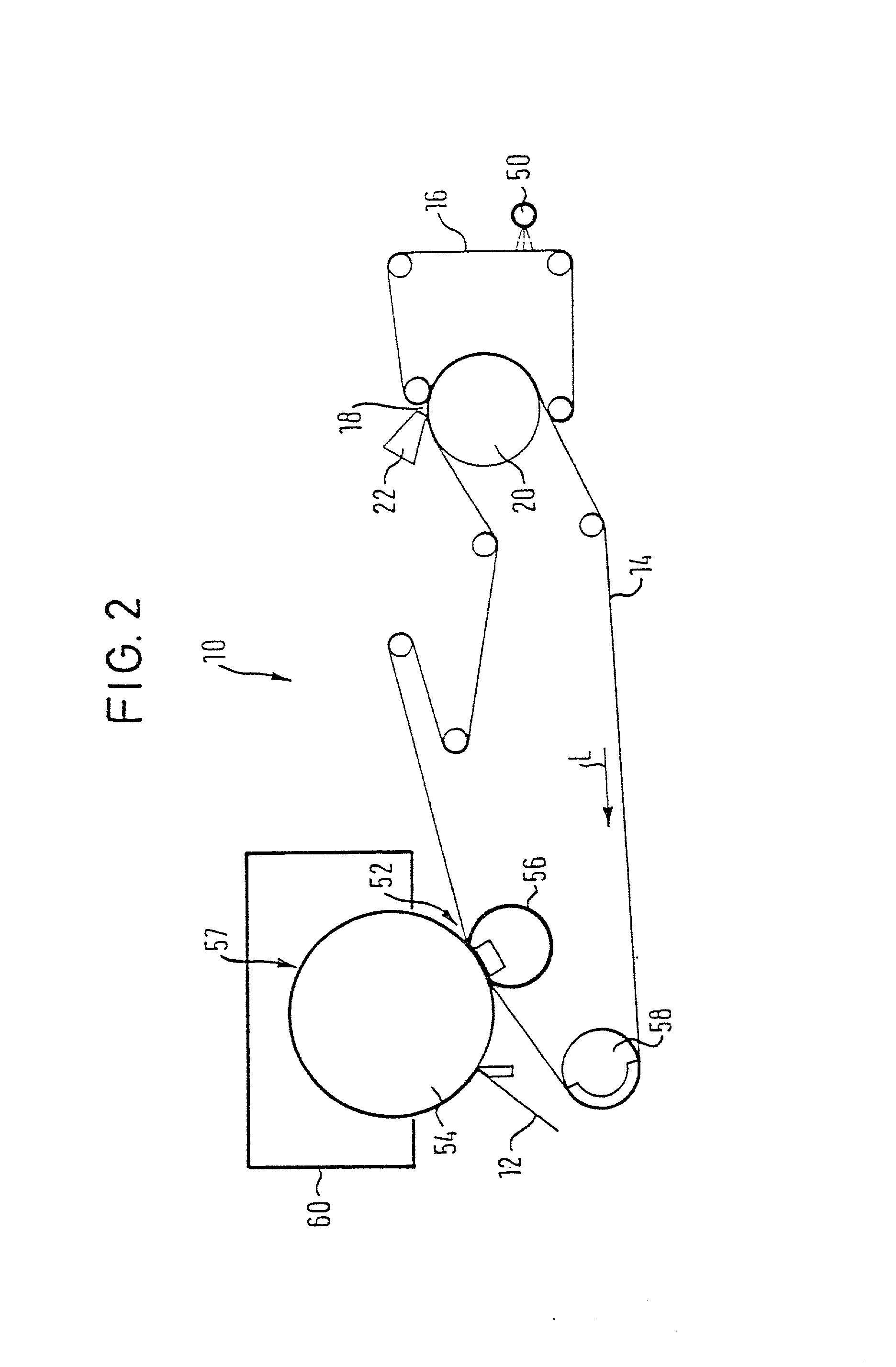 Machine and process for producing a tissue web