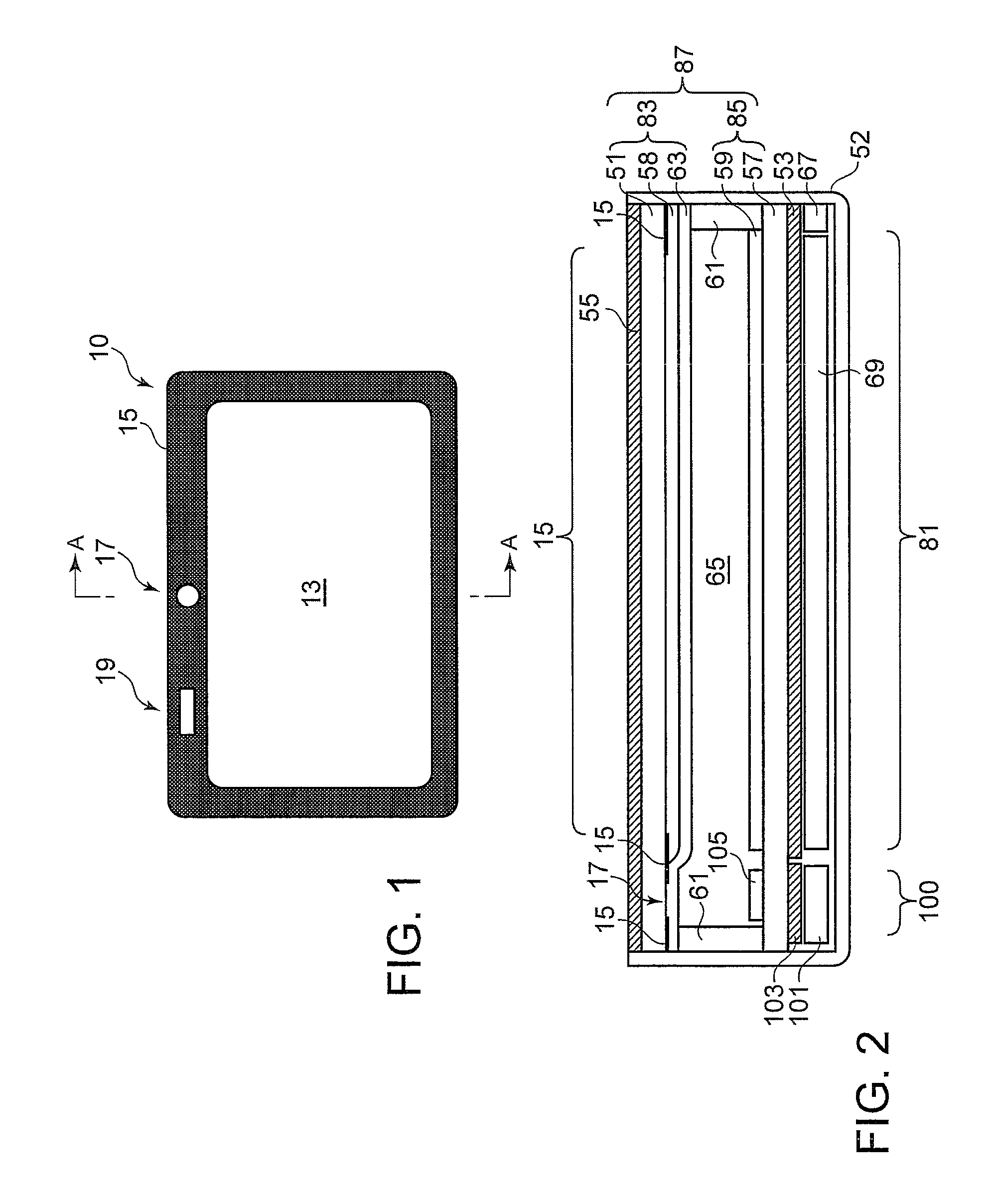 Electronic device having a liquid crystal shutter