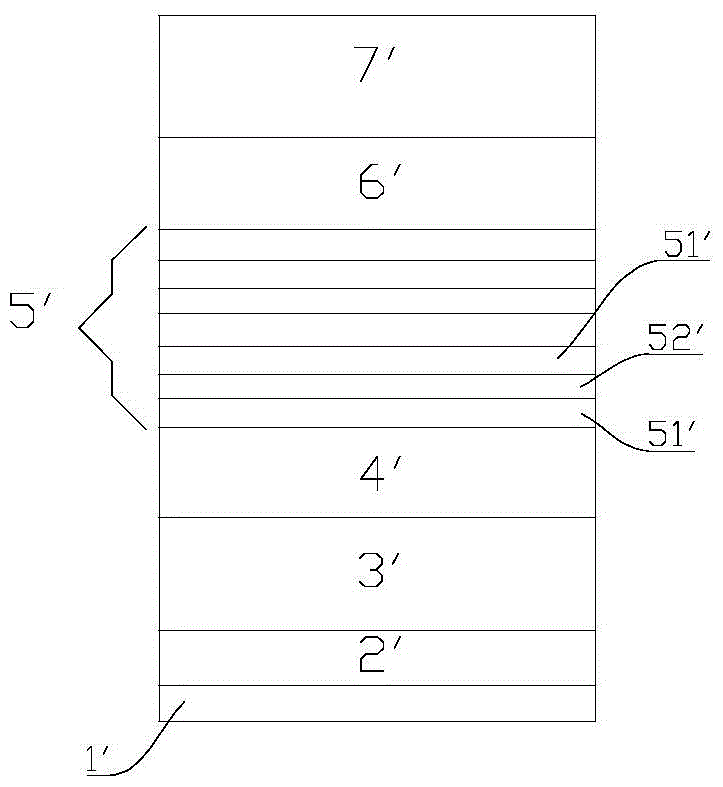 Multiple quantum well structure and growth method thereof, and LED chip having the structure