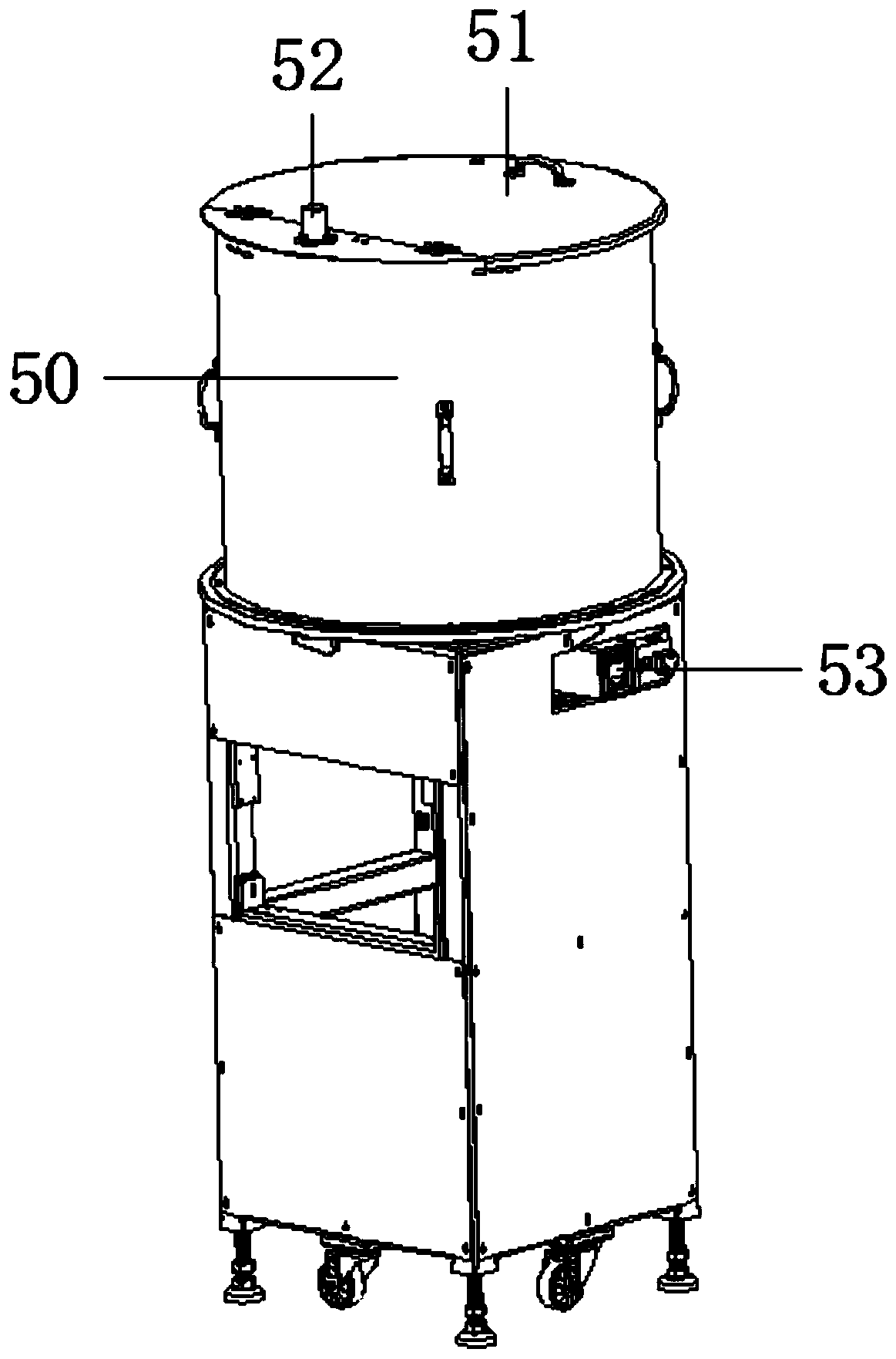 Quantitative feeding device of food material