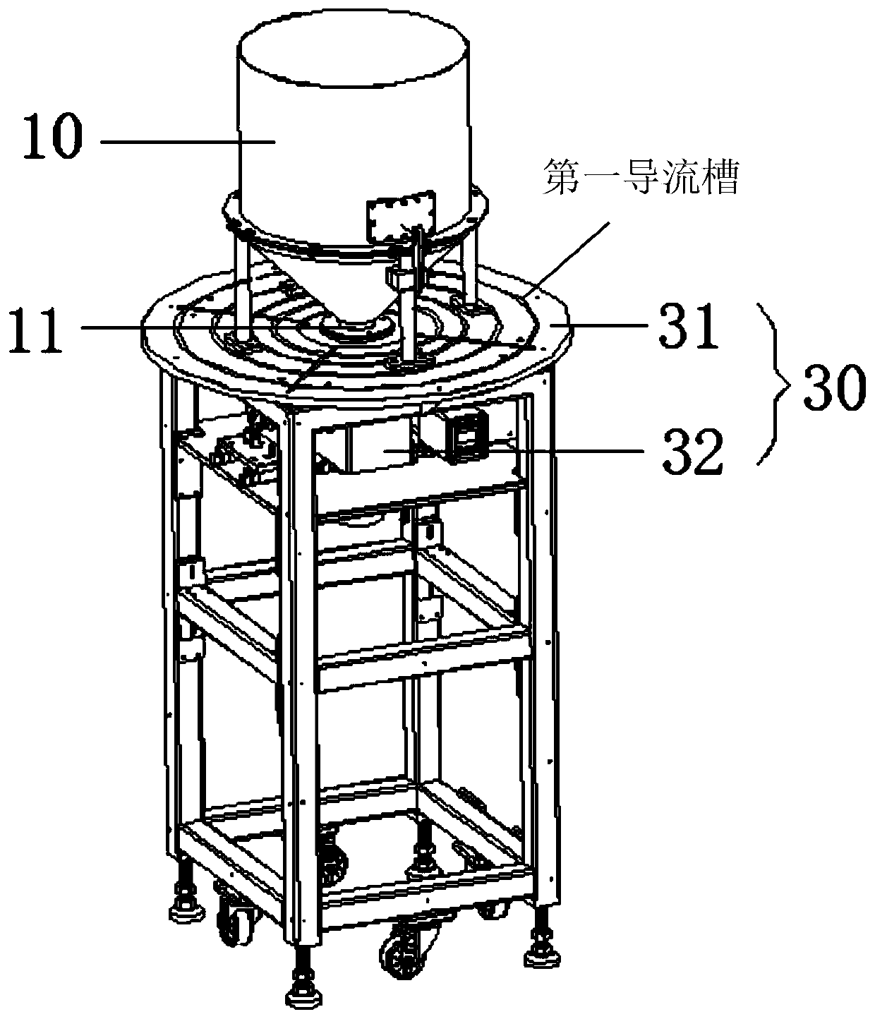 Quantitative feeding device of food material