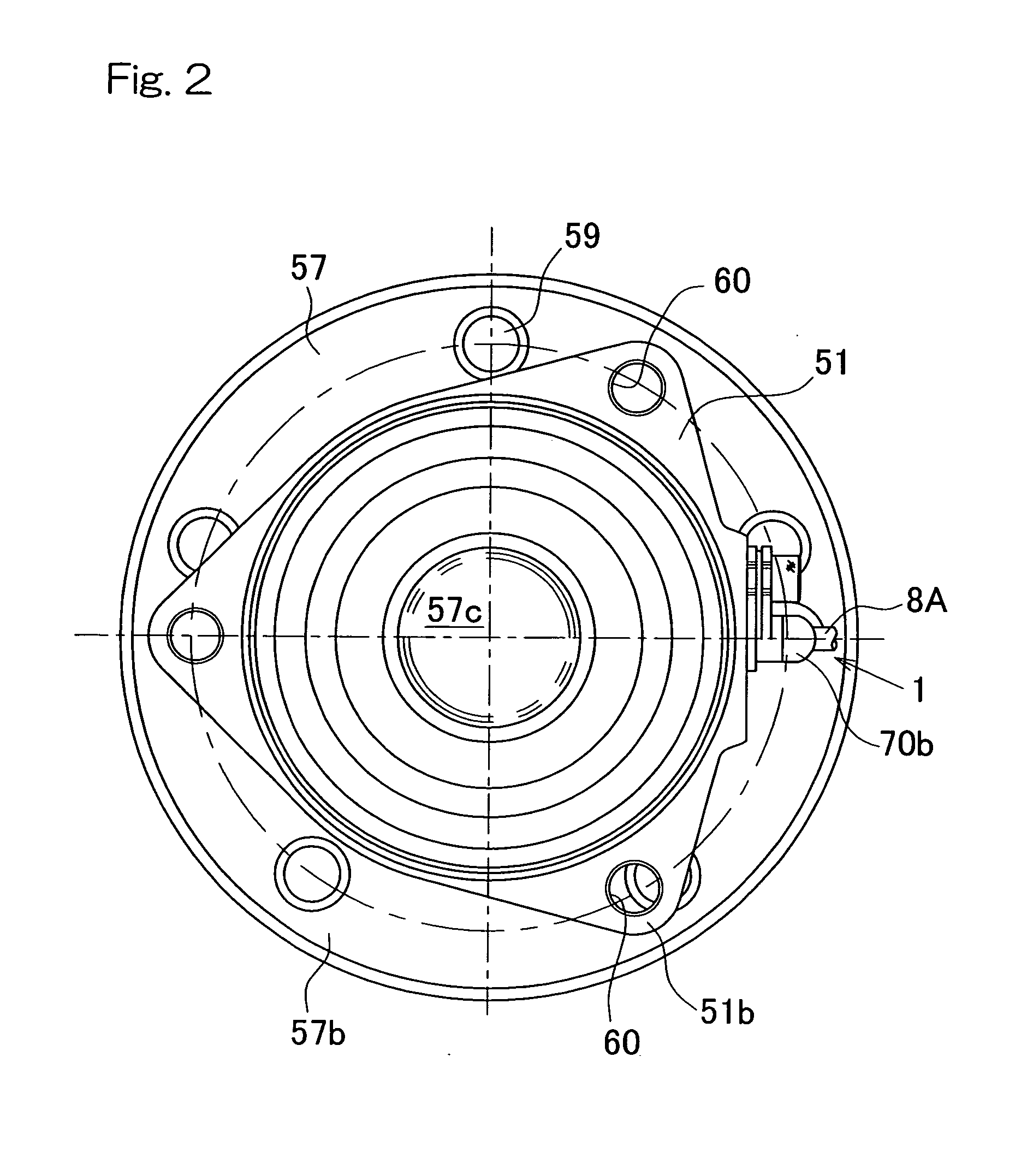Rotation detection device and bearing having rotation detection device
