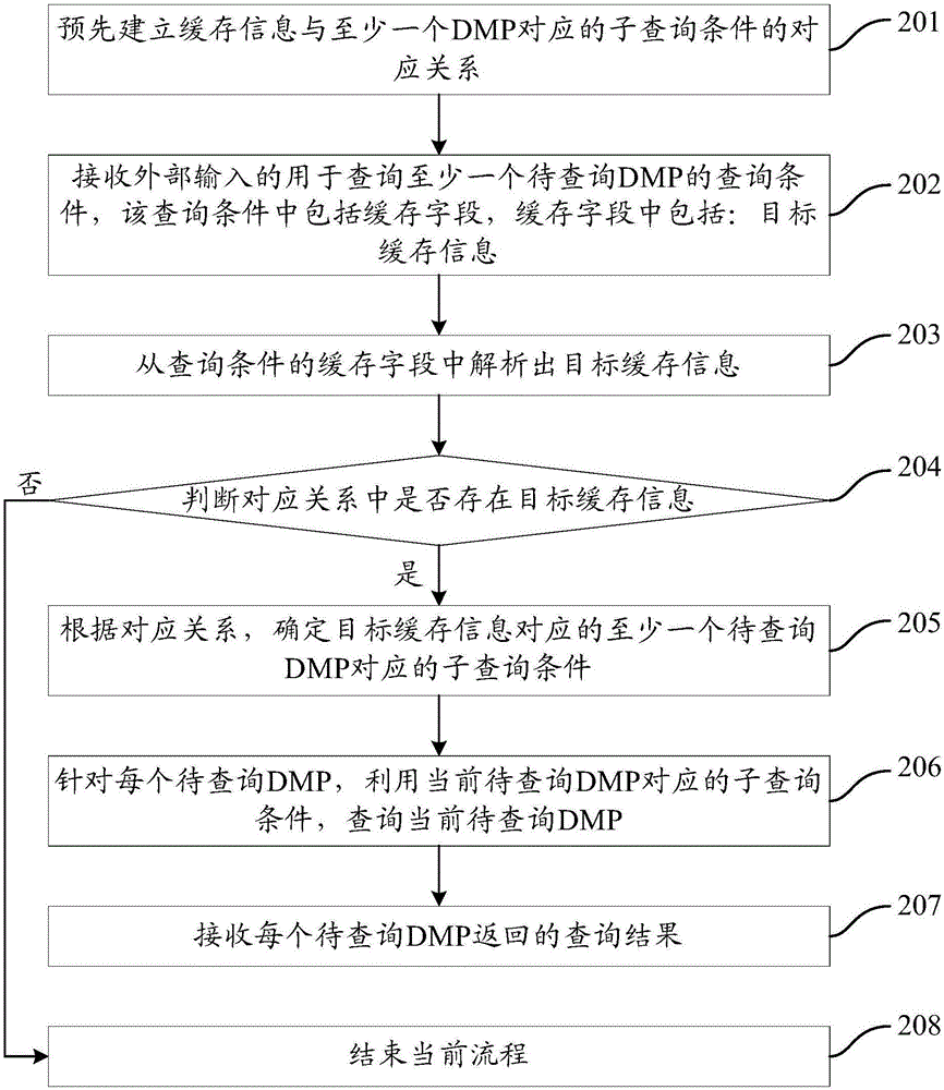 DMP querying method and device