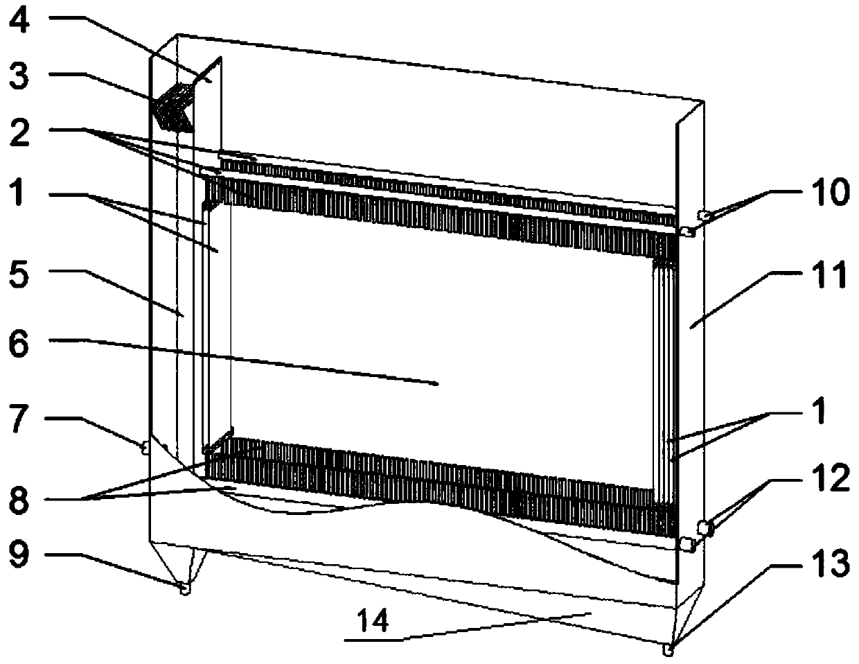 Split-type modular flat membrane combiner
