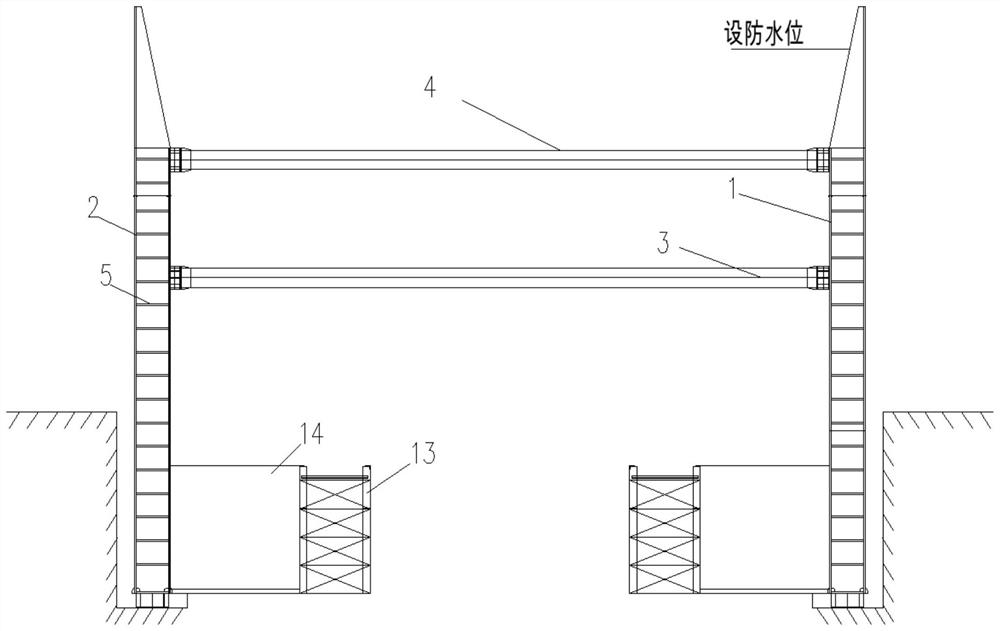 Construction method of steel jacket box for rock-socketed bearing platform construction under water level change