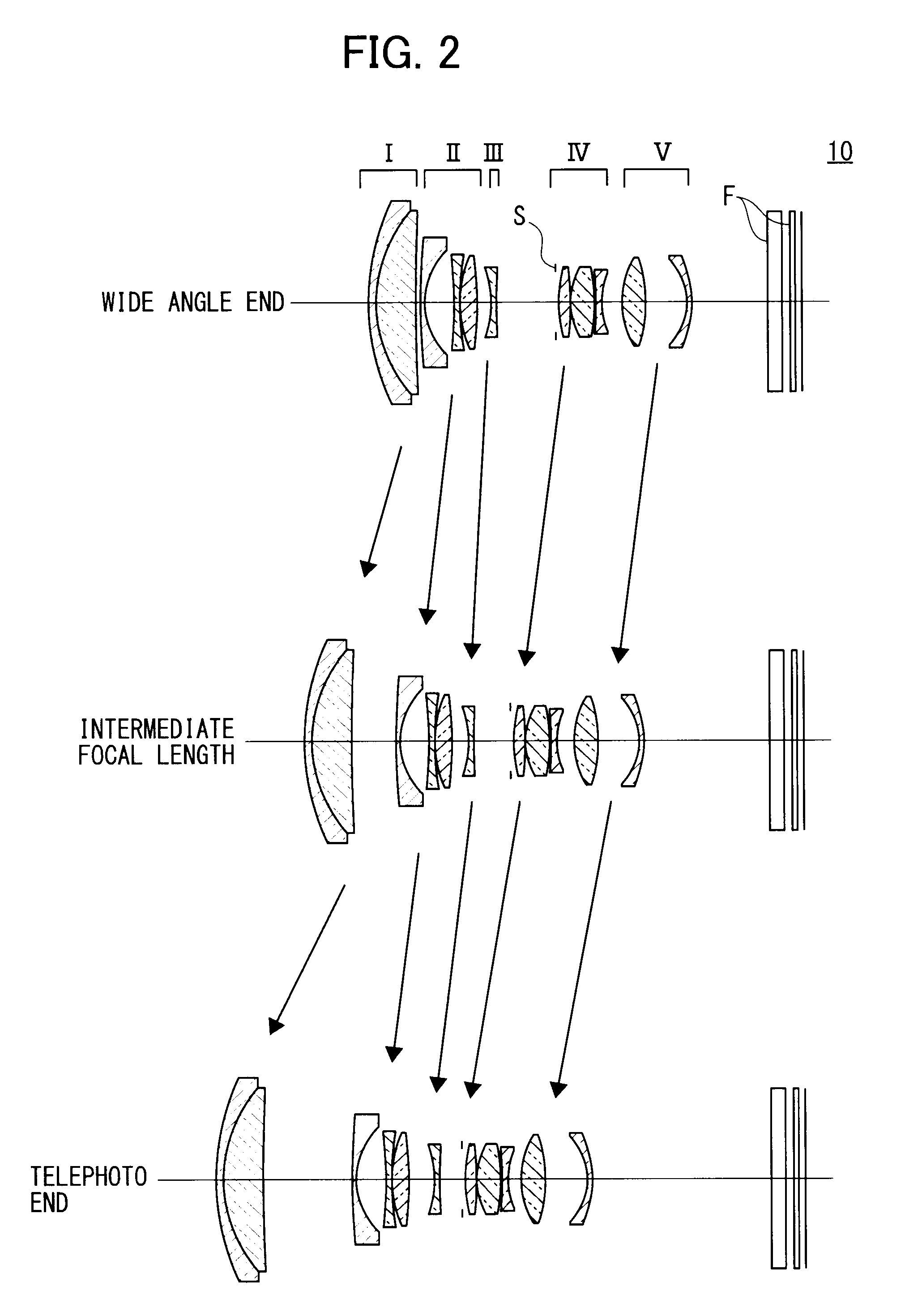 Zoom lens, camera device, and data terminal device