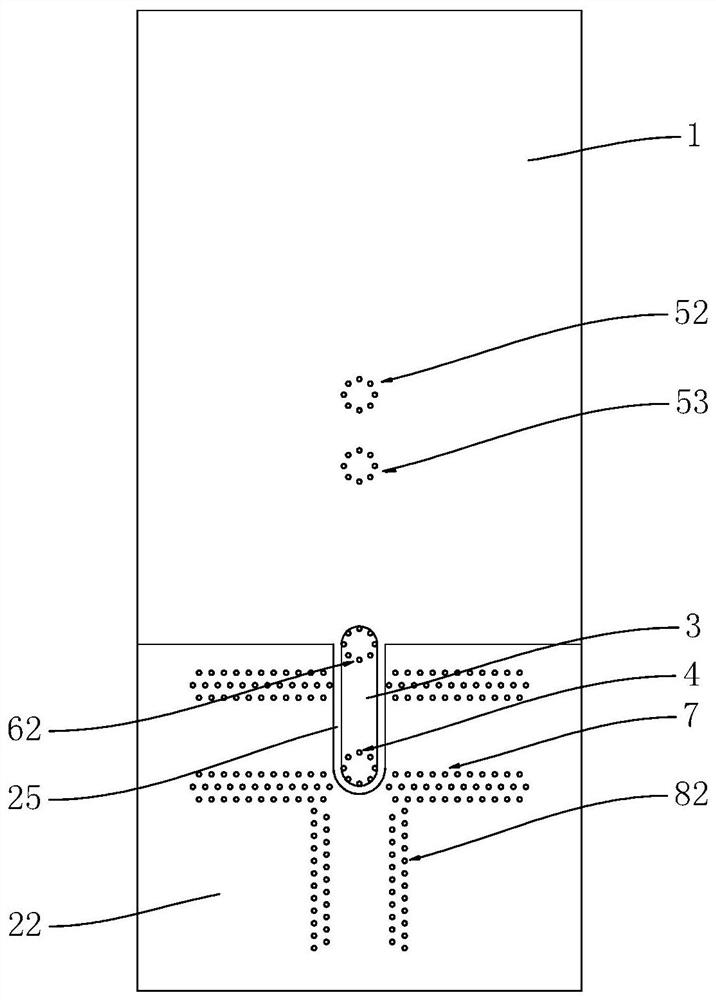 On-chip antenna based on glass through hole array