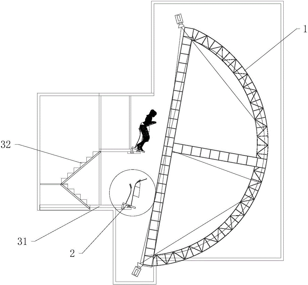 Standing type flight cinema