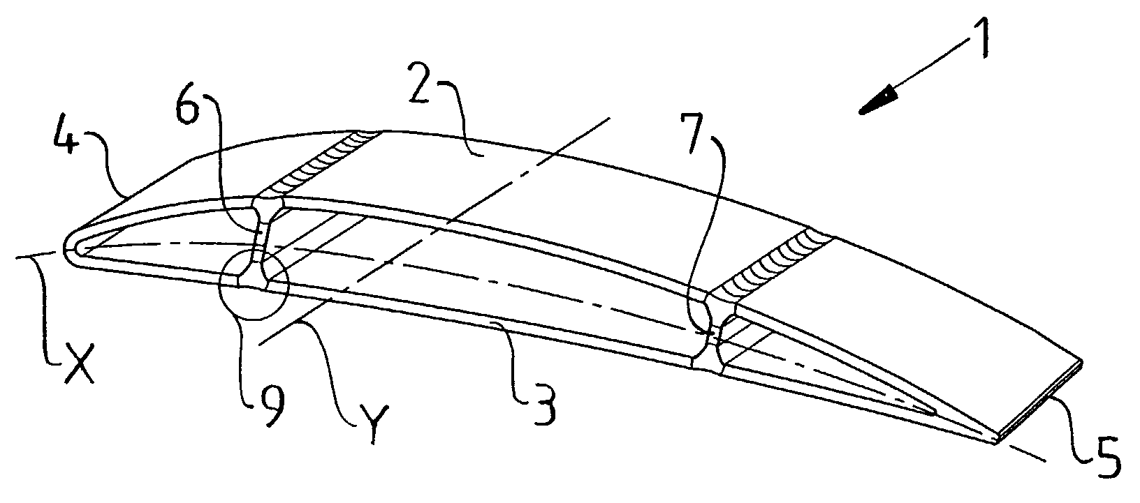 Method for manufacturing a hollow blade for a stator or rotor component