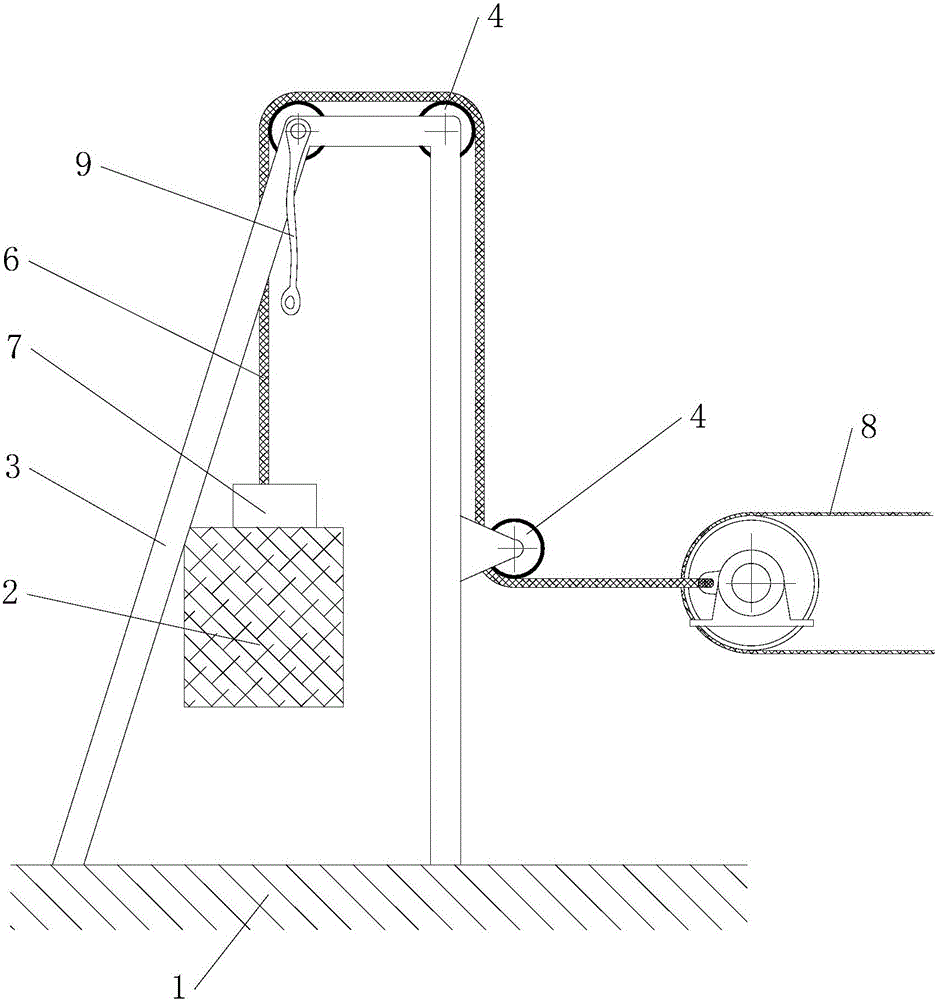 Conveying belt tensioning device and belt conveyor