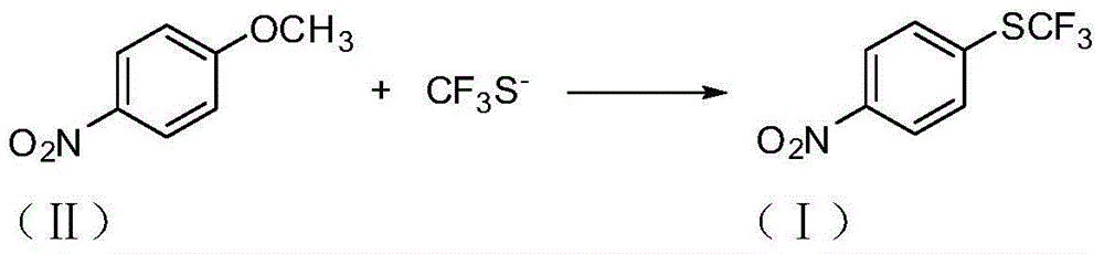Preparation method of 4-(trifluoromethylthio)nitrobenzene