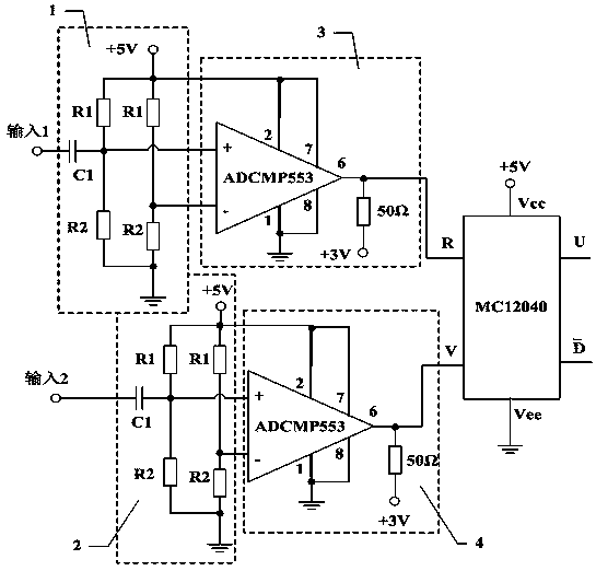 High-precision phase difference measurement method and circuit
