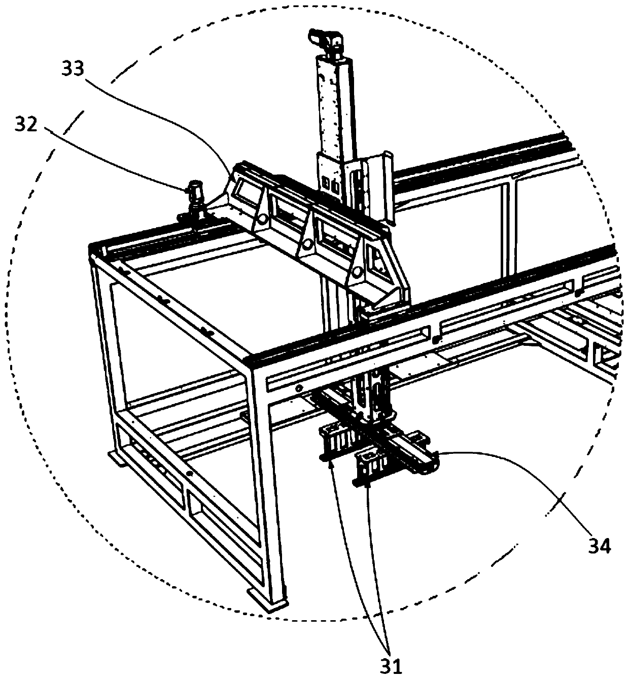 Automatic stacking and palletizing device