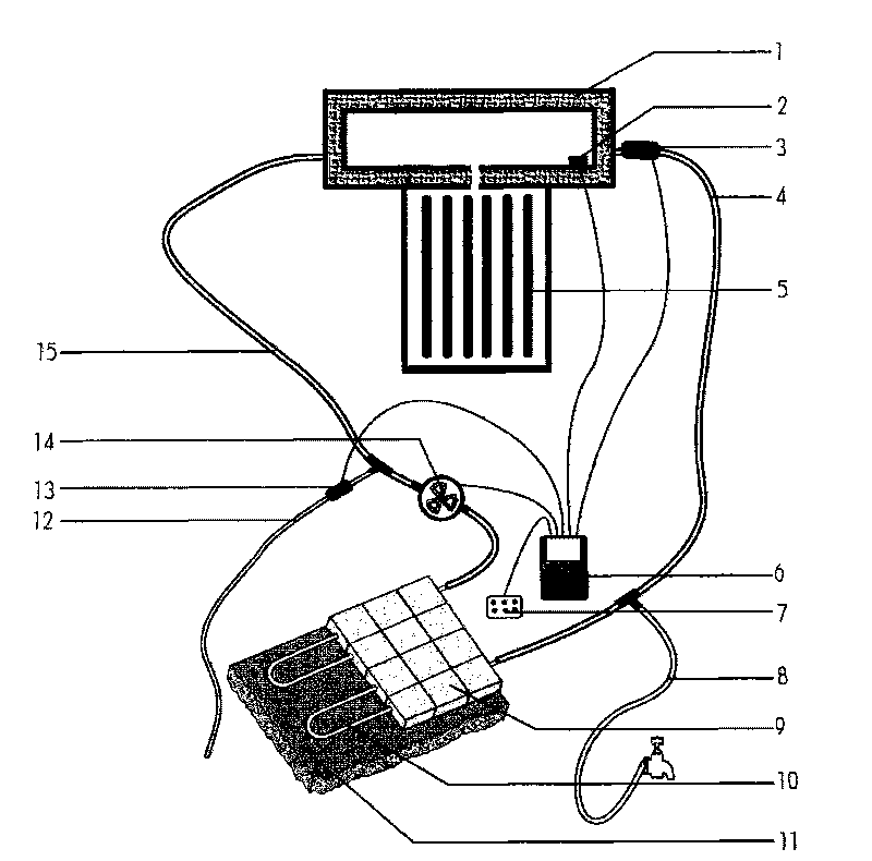 Solar low-temperature hot water floor radiation heating system