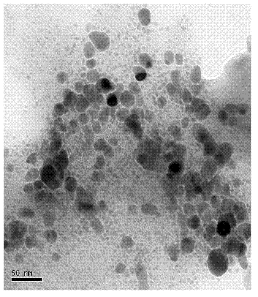 Preparation method of amphiphilic gradient copolymer self-assembled in-situ composite silver nanoparticle
