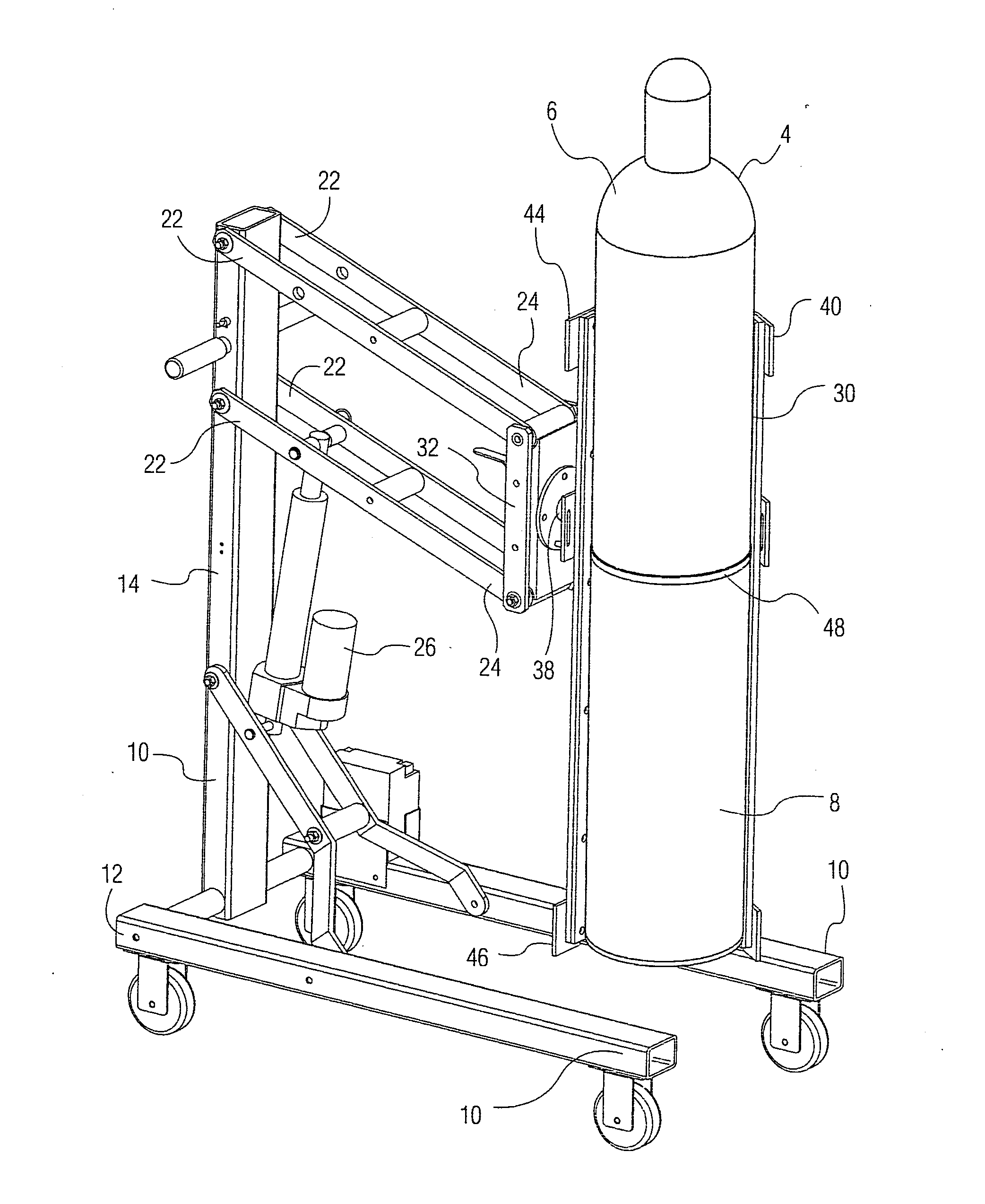 Tank Handling Apparatus for use Lifting, Supporting and Manipulating Cylindrical Tanks