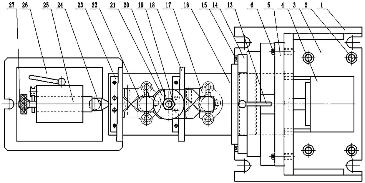 A fourth-axis rotary indexing machining device for a special machining center for pump covers