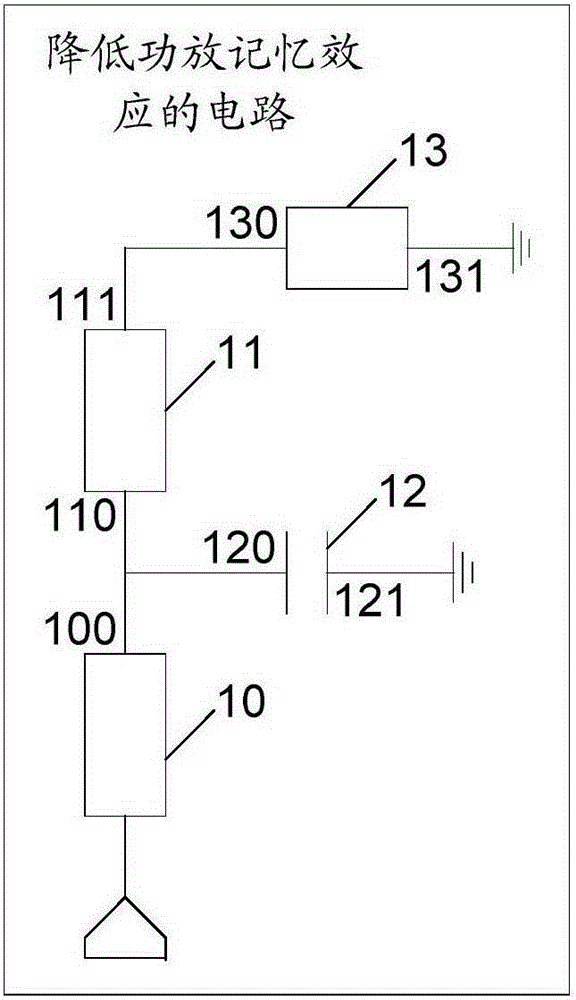 Circuit for reducing memory effect of radio-frequency power amplifier, output circuit of radio-frequency power amplifier, and radio-frequency power amplifier