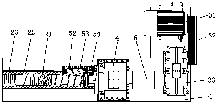 Foaming waste low-temperature cracking extruding machine and extruding method