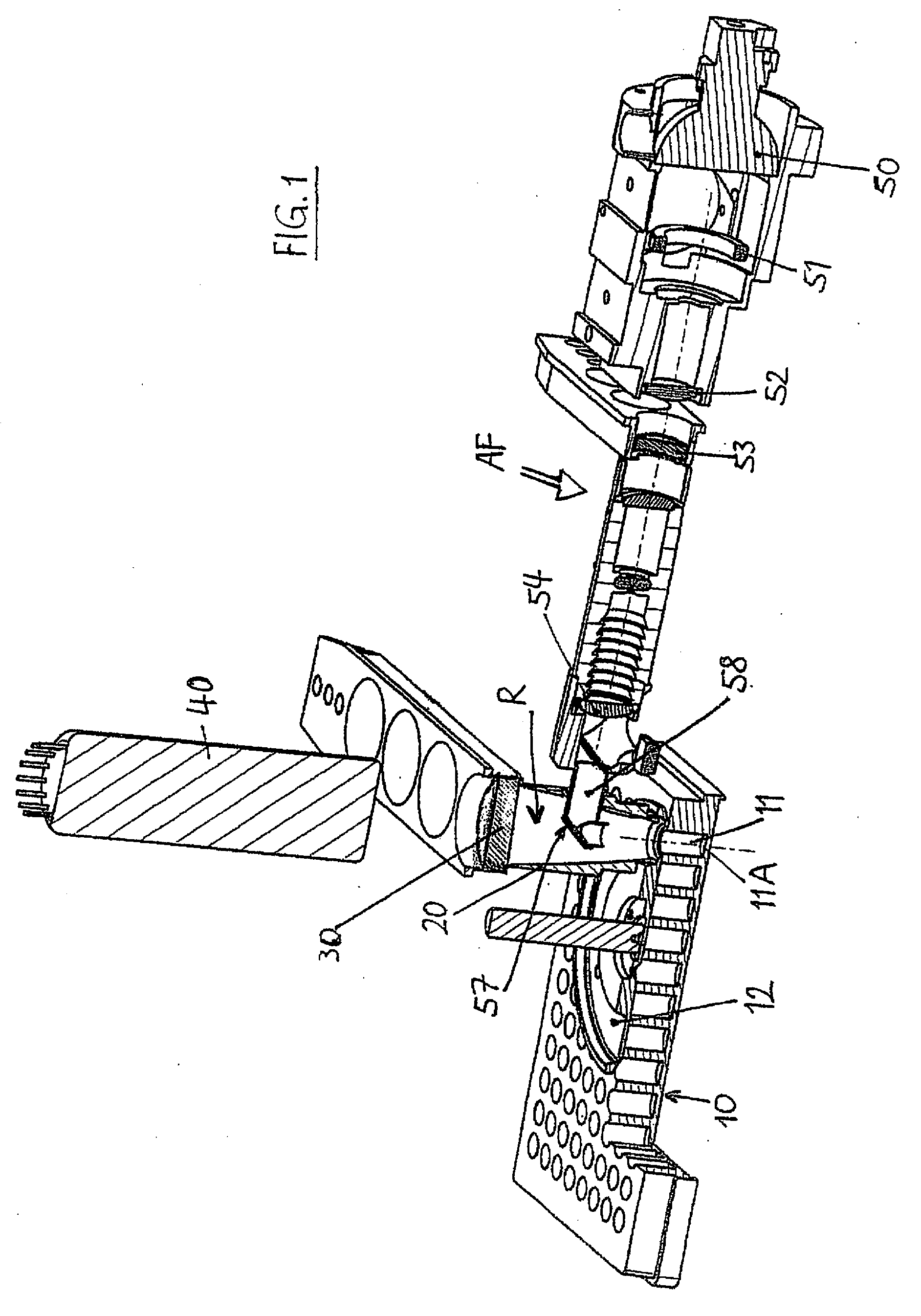 Apparatus for selected measurement of, in particular luminescent and/or fluorescent radiation
