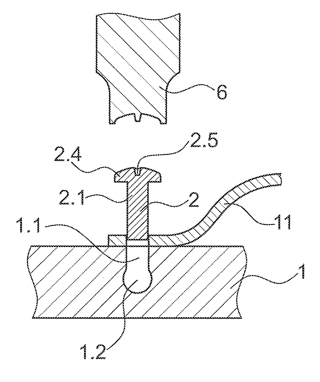 Method for connecting parts relative to one another